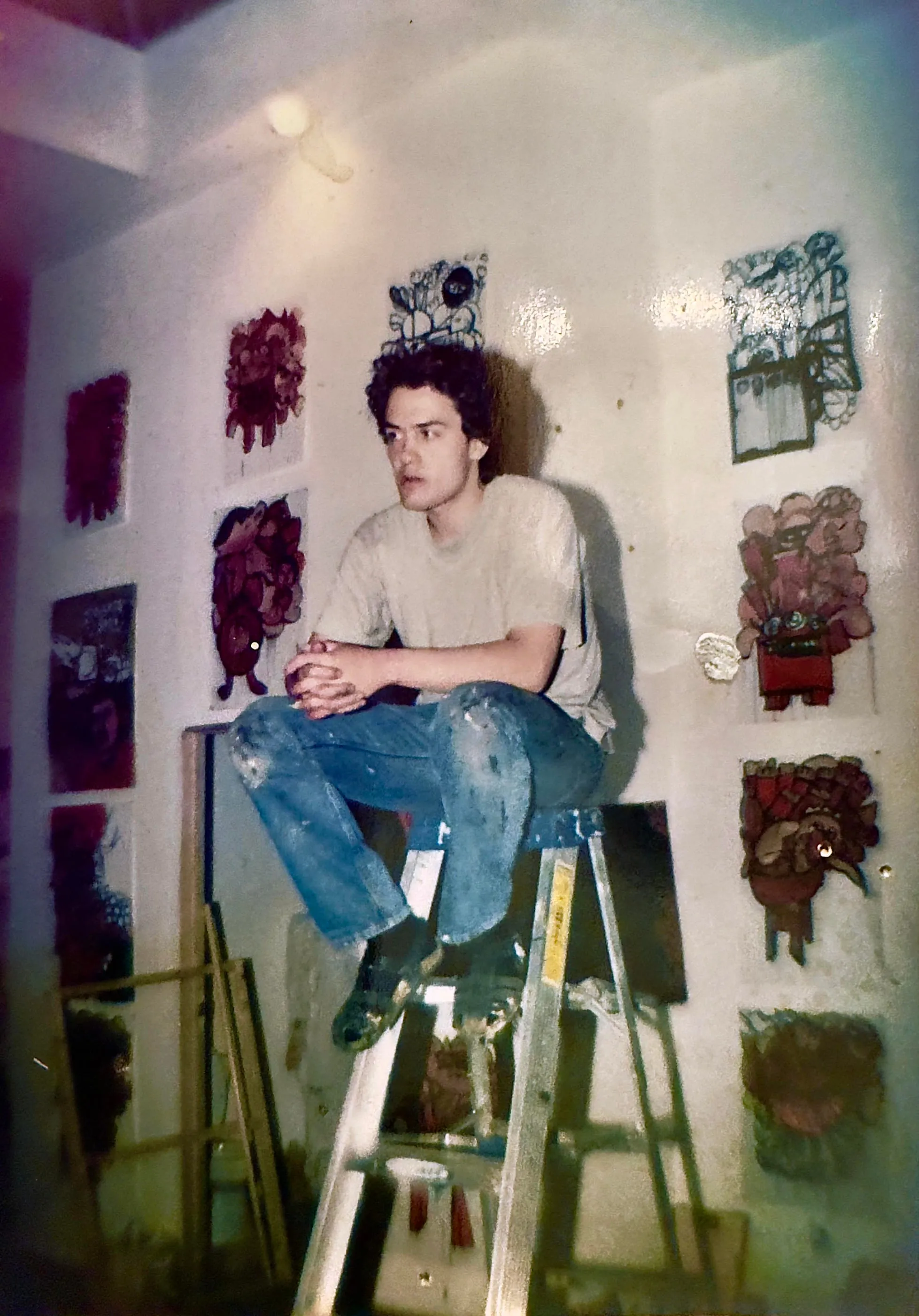 Leopoldo Goût in studio at the Meatpacking District, New York, 1999.